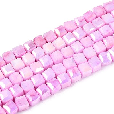 Anti-Tarnish Electroplate Glass Beads Strands GLAA-T025-4mm-10G-1