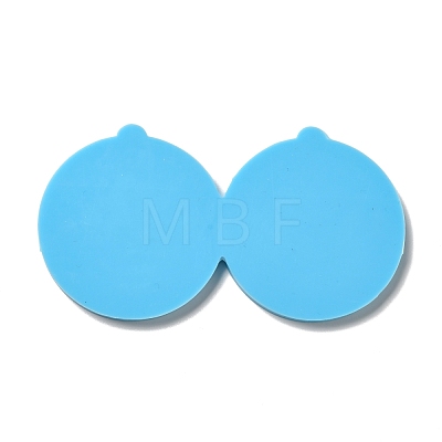 DIY Flat Round with Sun & Moon Pendant Silicone Molds DIY-I099-27-1