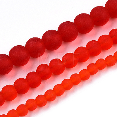 Transparent Glass Beads Strands X-GLAA-T032-T6mm-MD09-1