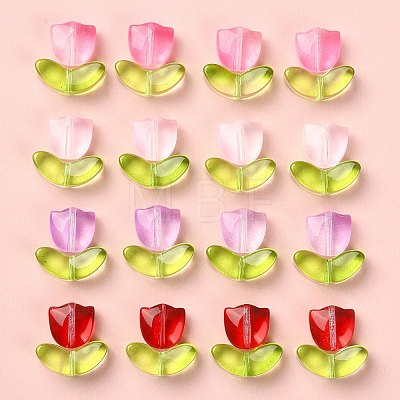 100Pcs 6 Colors Handmade Lampwork Beads LAMP-CJ0001-44-1