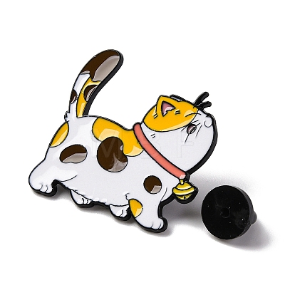 Cute Fat Cat Alloy Enamel Pins JEWB-C036-02EB-01-1