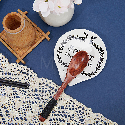 Ceramic Spoon Holders AJEW-WH0083-38A-1