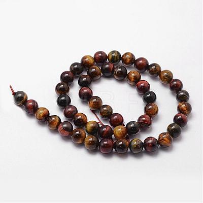 Natural Tiger Eye Bead Strands G-D840-86-8mm-1