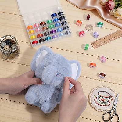 36 Rolls Polyester Embroidery Thread Set with Storage Box DIY-WH0622-721-1