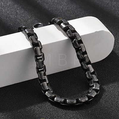 304 Stainless Steel Box Chains Bracelets for Women Men BJEW-A031-04A-AS-1