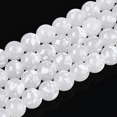 Baking Paint Glass Beads Strands DGLA-N015-8mm-01-1