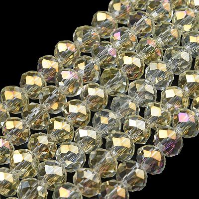 Electroplate Transparent Glass Beads Strands EGLA-A034-T4mm-T16-1
