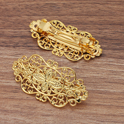 Brass Hair Barrettes Accessories  OHAR-PW0001-200S-1