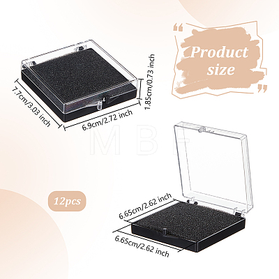 Plastic Badge Storage Gift Box CON-WH0099-06C-1