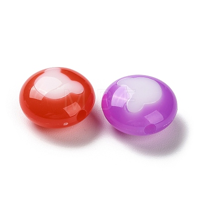 Two Tone Opaque Acrylic Beads SACR-I005-04C-1