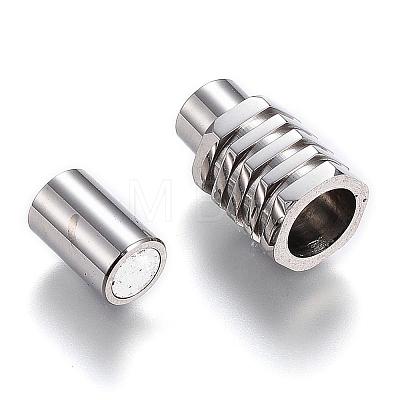 304 Stainless Steel Magnetic Clasps with Glue-in Ends STAS-D159-22-1
