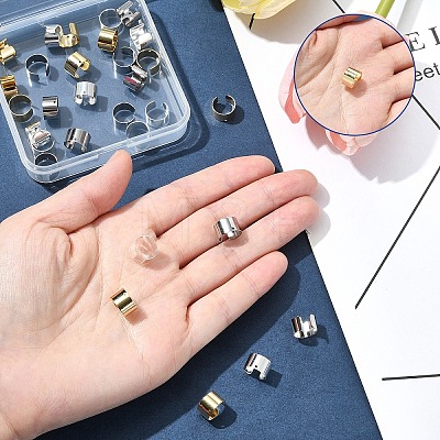 30Pcs 3 Colors 304 Stainless Steel Ear Cuff Findings STAS-FS0001-60-1