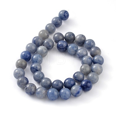 Natural Blue Aventurine Round Beads Strands G-M248-4mm-01-1