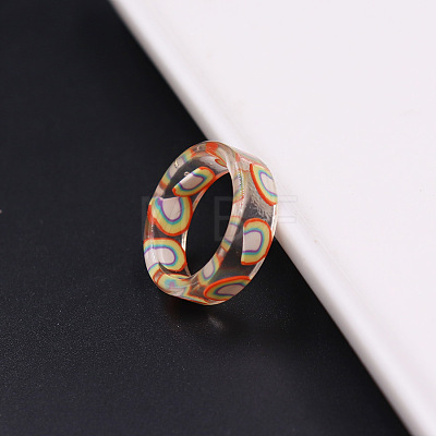 Transparent Resin Finger Rings WGC4E19-19-1