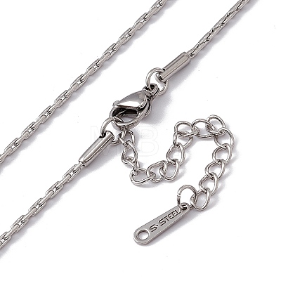 201 Stainless Steel Boston Link Chain Necklace for Men Women NJEW-P268-A31-1X5-1