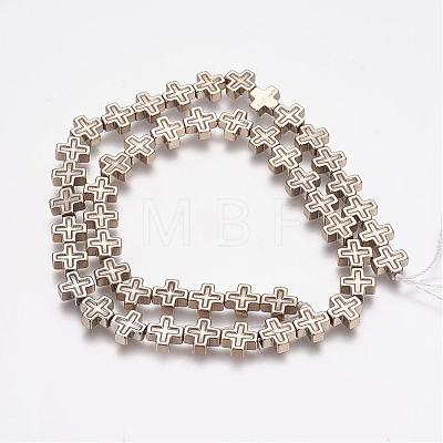 Grade AA Non-Magnetic Synthetic Hematite Bead Strands G-G652-20A-1