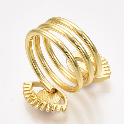 Brass Cuff Rings RJEW-S044-055-1