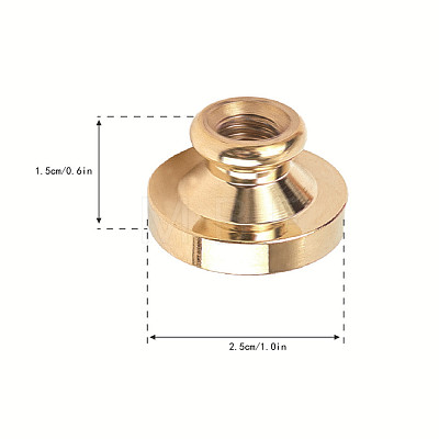 Wax Seal Brass Stamp Head AJEW-WH0209-339-1