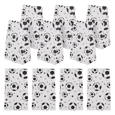 15Pcs Football Pattern Paper Bakery Bags ABAG-TA0002-32B-1