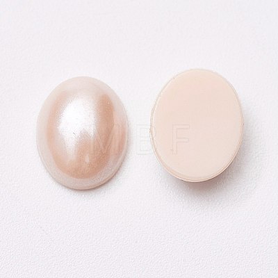 Acrylic Imitation Pearl Cabochons MACR-E007-8x10mm-FP50-1