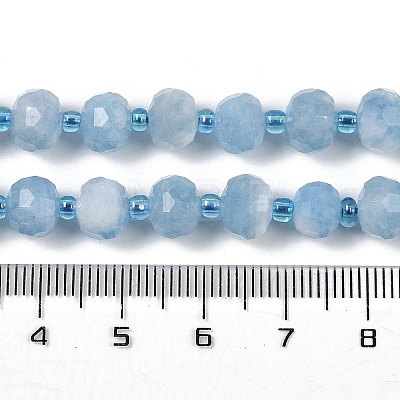 Natural Dyed White Jade Beads Strands G-H057-A22-15-1