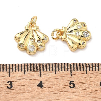 Brass Micro Pave Cubic Zirconia Pendants KK-A291-11F-G-1