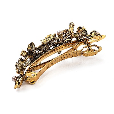 Flower Alloy Rhinestone Hair Barrettes LS-PHAR-S604-01AG-04-1