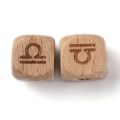 Natural Wood Constellation Beads WOOD-M002-07-1