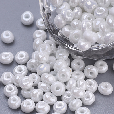 Baking Paint Glass Seed Beads SEED-Q025-4mm-M01-1