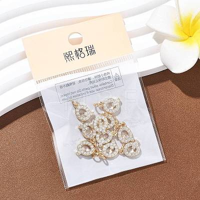 SHEGRACE Brass Micro Pave Clear Cubic Zirconia Pendants XGRQ29939-394G-Q-1