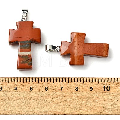Natural Red Jasper Pendants GG-K002-11F-1