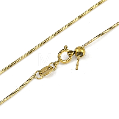 201 Stainless Steel Round Snake Chain Necklaces NJEW-H042-04G-01-1