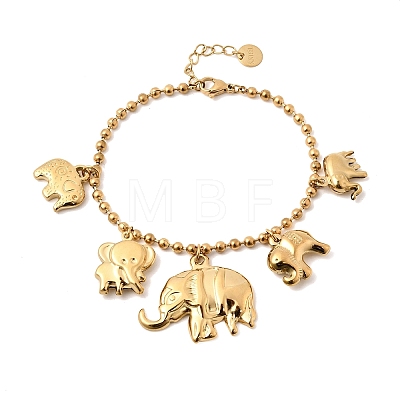 316L Surgical Stainless Steel Charm Bracelets BJEW-D454-02G-1