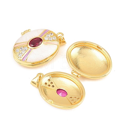Brass Locket Pendants KK-D232-12G-03A-1