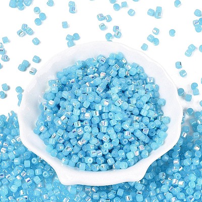 FGB Imitation Jade Colours Glass Seed Beads SEED-Q040-07A-C05-1