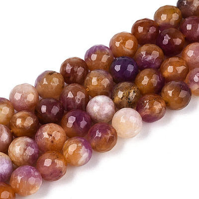 Dyed Natural White Jade Beads Strands G-T139-8mm-60-16-1