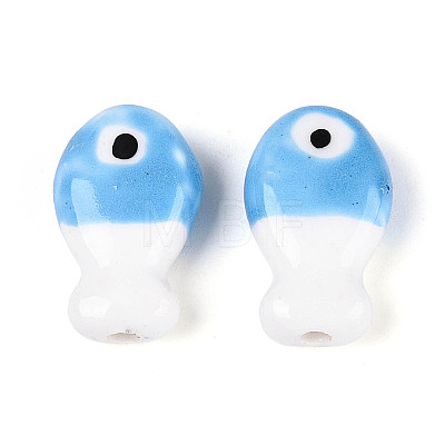 Handmade Porcelain Ceramic Beads PORC-T134-26B-1