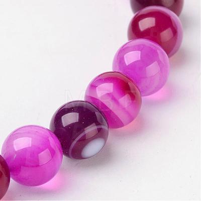 Natural Striped Agate/Banded Agate Beads AGAT-8D-5-1