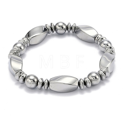 Non-magnetic Synthetic Hematite Stretchy Bracelets BJEW-K001-03A-1