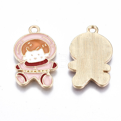 Light Gold Plated Alloy Pendants ENAM-T009-72B-RS-1