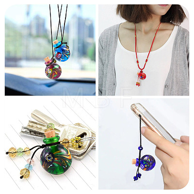 Handmade Lampwork Perfume Bottle Pendants LAMP-TADJ0001-05A-1