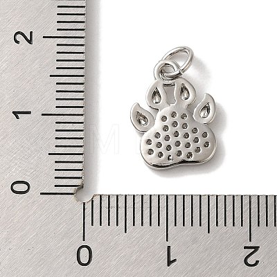 Rack Plating Brass Micro Pave Cubic  Zirconia Pendants KK-U027-16P-1