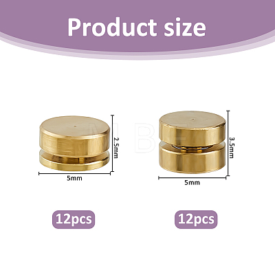 24Pcs 2 Styles Alloy 3D Nail Art Rotary Bearing for Nail Art Designs MRMJ-FH0001-67-1