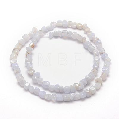 Natural Blue Lace Agate Beads Strands G-F465-03-1