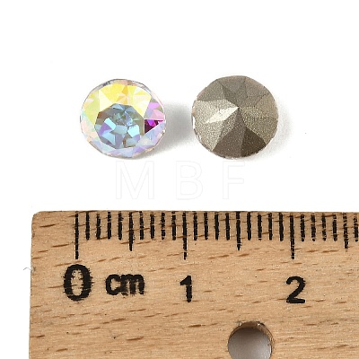 Glass Rhinestone Cabochons GLAA-A018-8mm-001AB-1