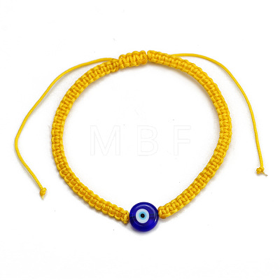 Evil Eye Lampwork Bead Braided Bead Bracelets NE0234-8-1