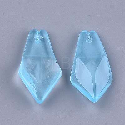 Transparent Spray Painted Glass Pendants X-GLAA-S183-21A-03-1