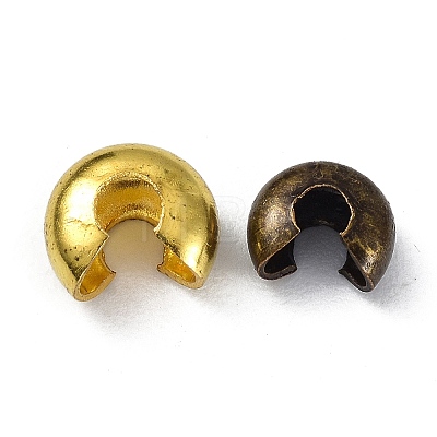 304 Stainless Steel & Brass Crimp Beads Covers STAS-XCP0001-54-1