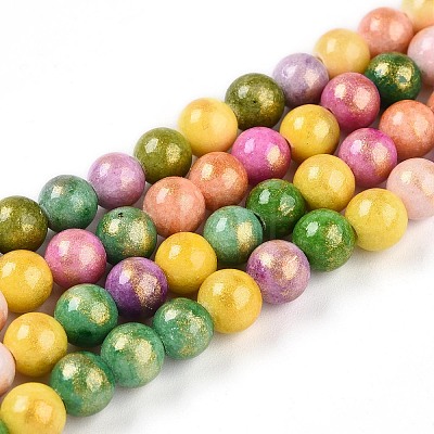 Natural Mashan Jade Beads Strands G-A255-A01-02C-1