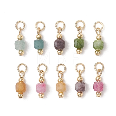 Natural Multicolor Tourmaline Pendants PALLOY-JF05146-1